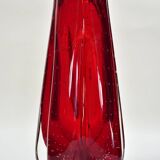 Vase vintage 70's Rouge Ruby-Designer Geoffrey Baxter pour Whitefriars