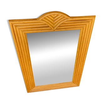 Miroir en bambou vintage