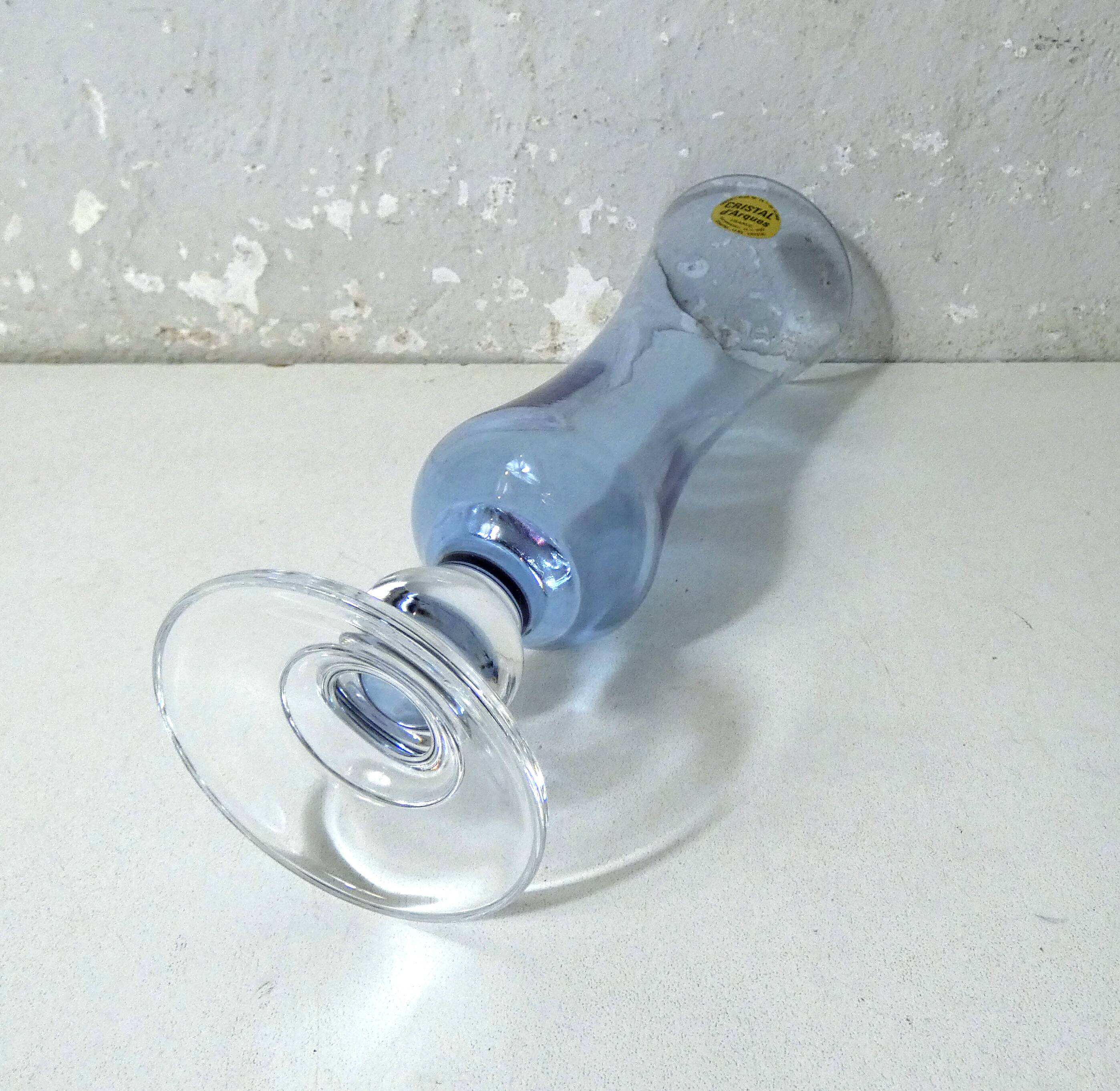 Vintage French Crystal Soliphlore Baluster Vase, Very Good Condition