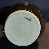 Ceramic 20th century pitcher signed Robert Heraud La Borne Sancerre