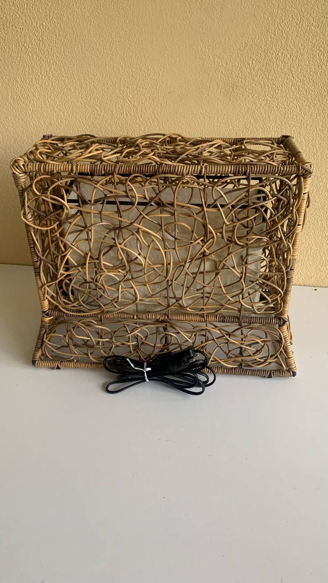 Vintage Wicker Table/ Floor Lamp