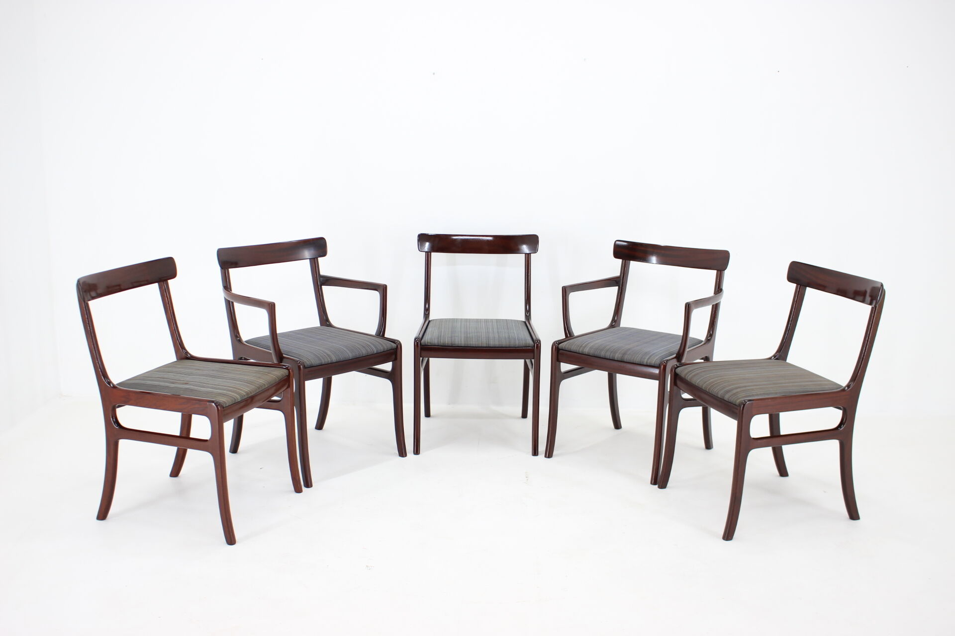 1950s Ole Wanscher chairs in Mahogany Denmark
