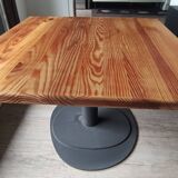 Solid wood coffee table in industrial style