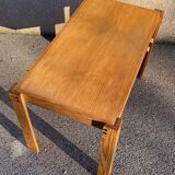 Adjustable pine desk design from the 80s