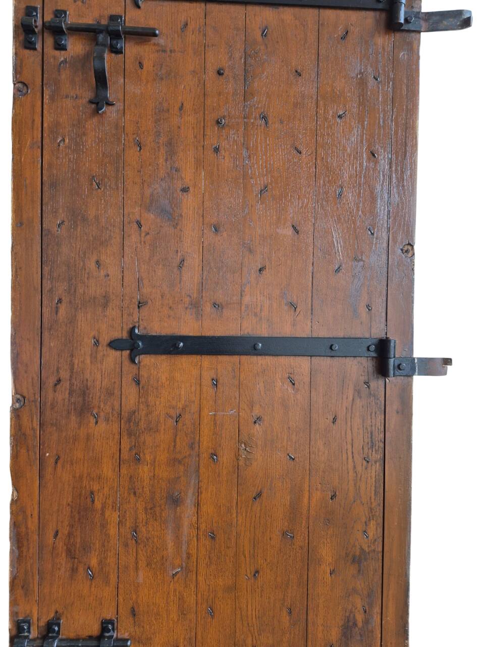 hand-forged studded castle doors + frame from the 1800s/1900s