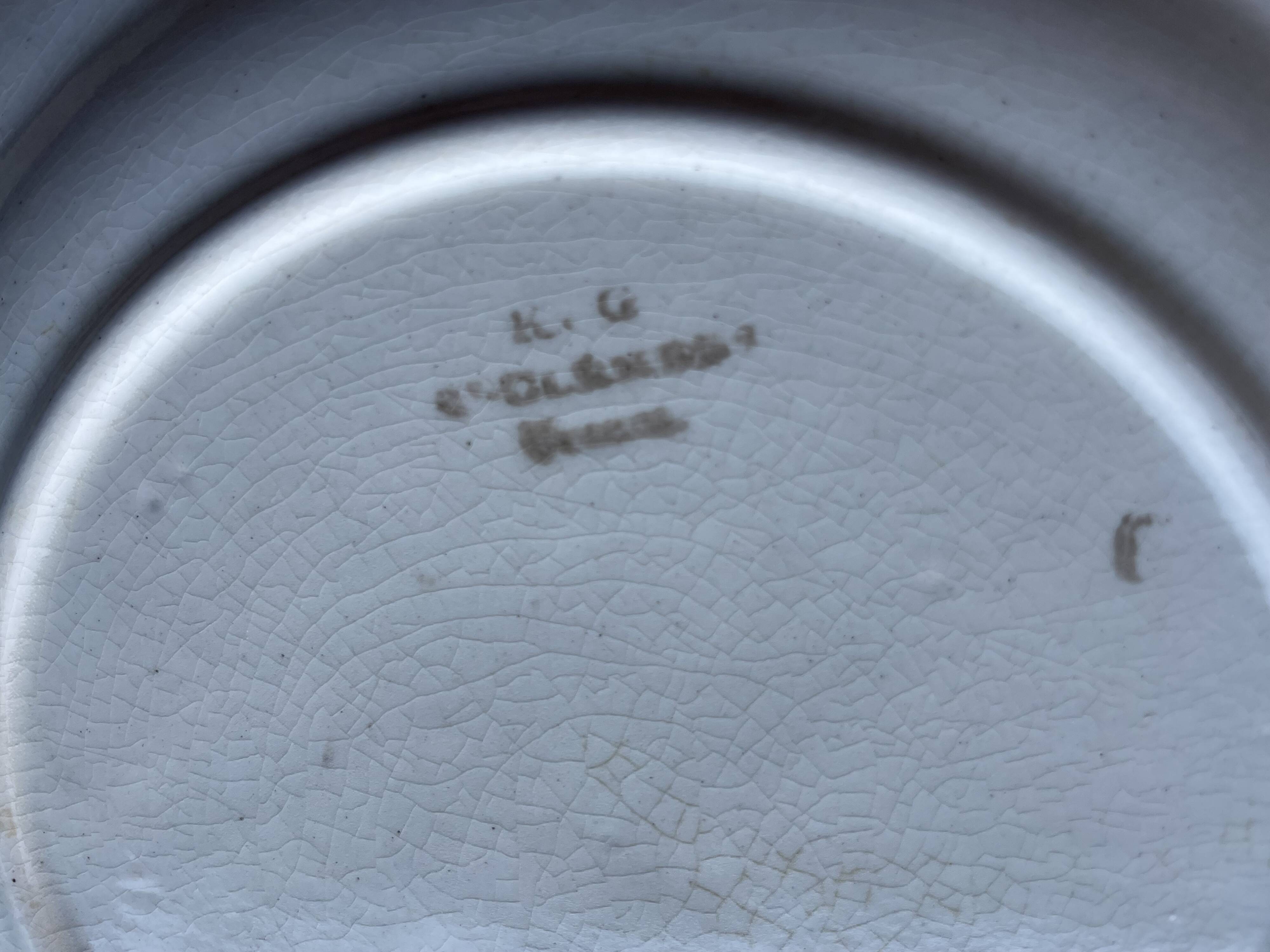 Saint Clément barbotine dessert plate