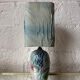 Handmade majolica lamp with fruit design, 1970s