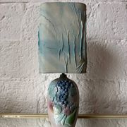 Lampe barbotine artisanale fruits années 70
