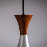 Sölken Leuchten pendant in aluminium and wood
