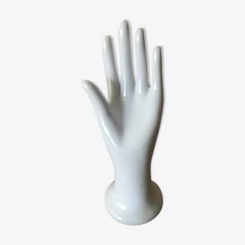 Baguier main blanc vintage