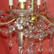 six-armed crystal chandelier from the "Napoleon III" period