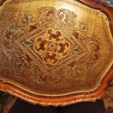 Hand-painted and gilded Florentine wood tray