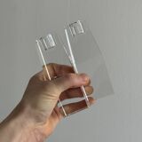 Duo de bougeoirs en cristal