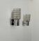 Pair of vintage wall lights, chromed metal and pressed molded glass, Italy, 1970