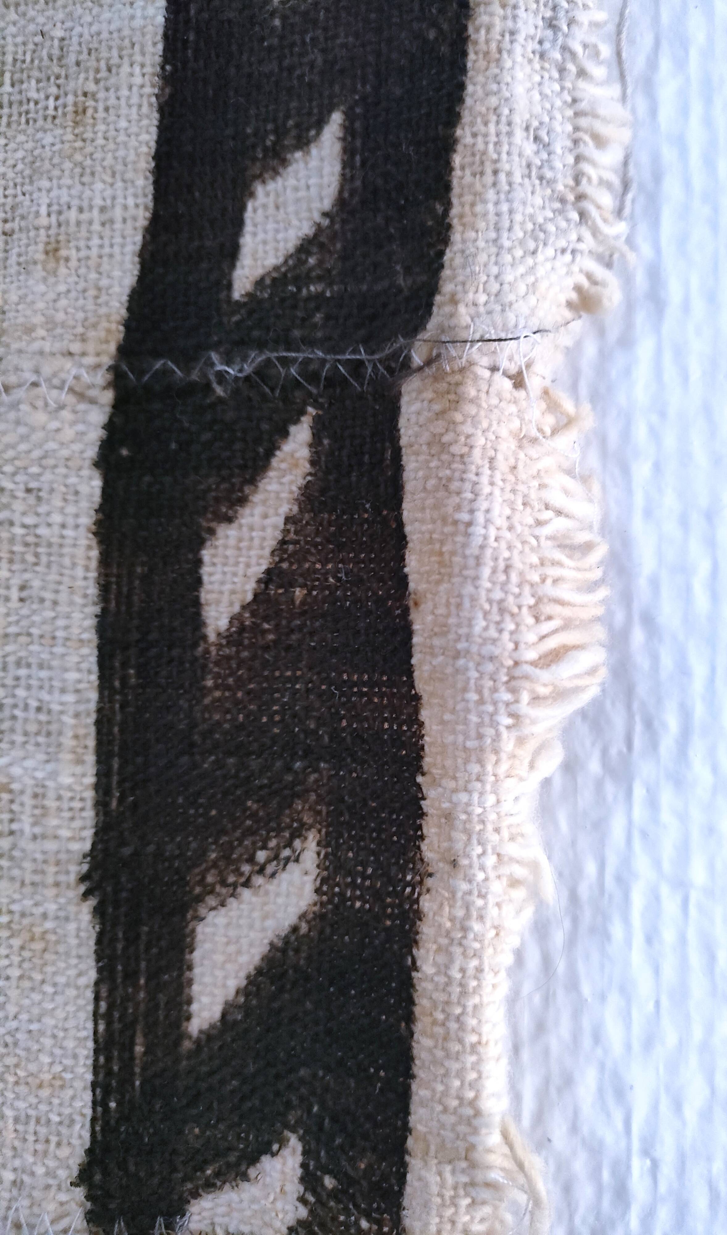 Vintage Korhogo Senoufo canvas tapestry L.103 cm