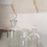 Apothecary Glass Bottles x 3