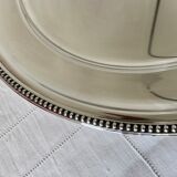 New round silver plated dish