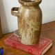Speckled stoneware vase with double handles