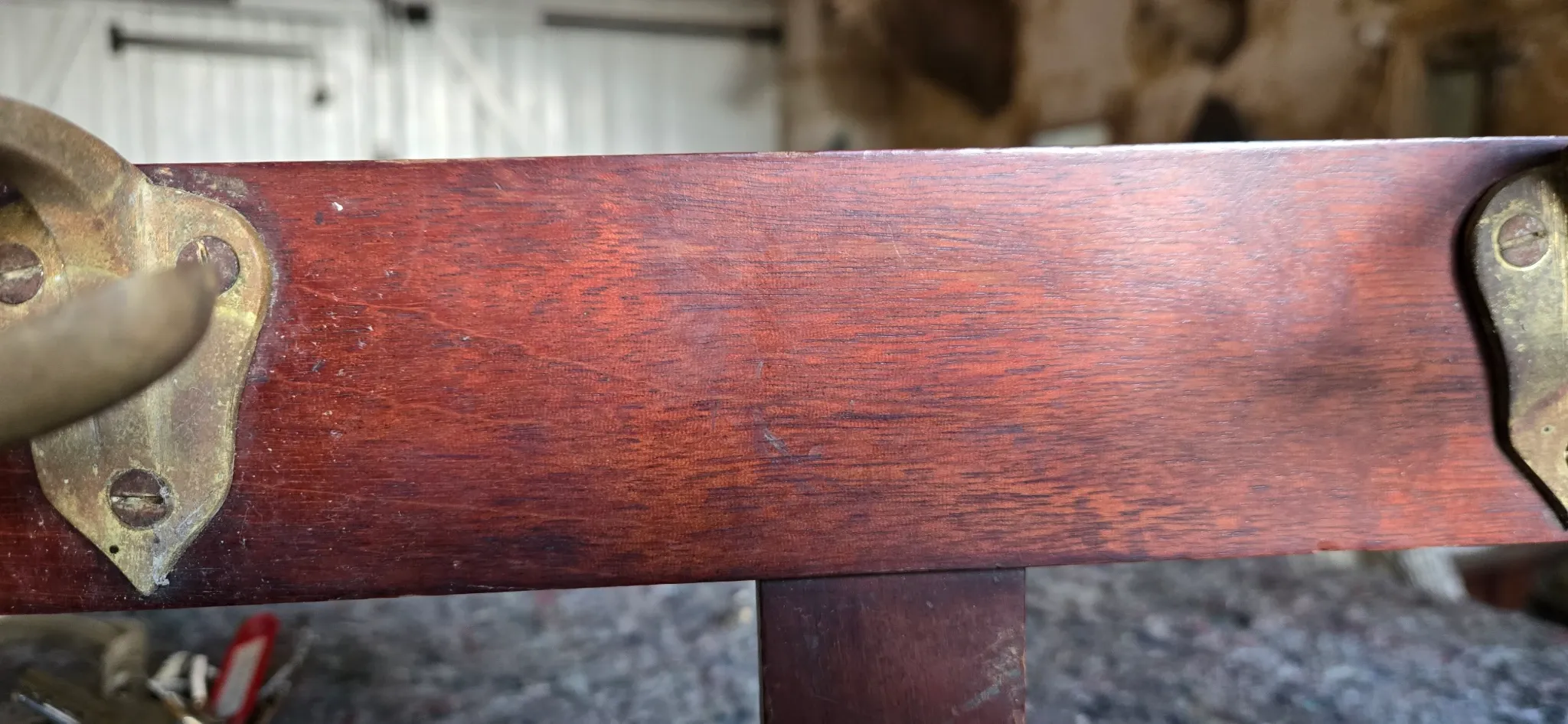 Entrance hall, mahogany coat rack