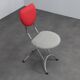 Set of 4 Postmodern Folding Chairs in Chrome and Wool, Italy, 1990s