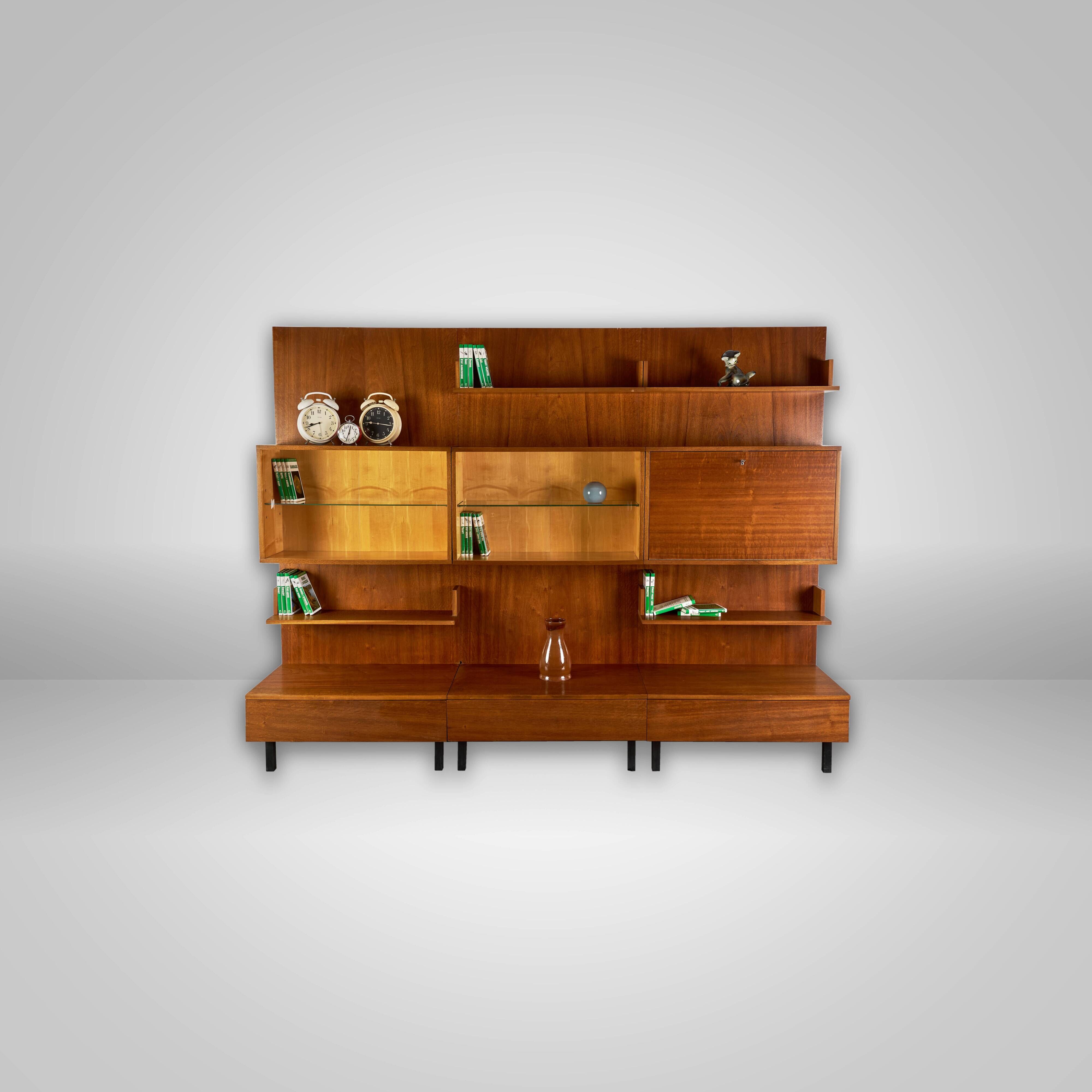 Vintage Wall Unit, 1960s, Czechoslovakia