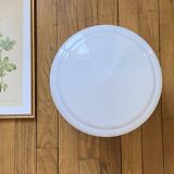 Opaline glass globe ceiling light, 30 cm, white glass, wall light with stainless steel fixings