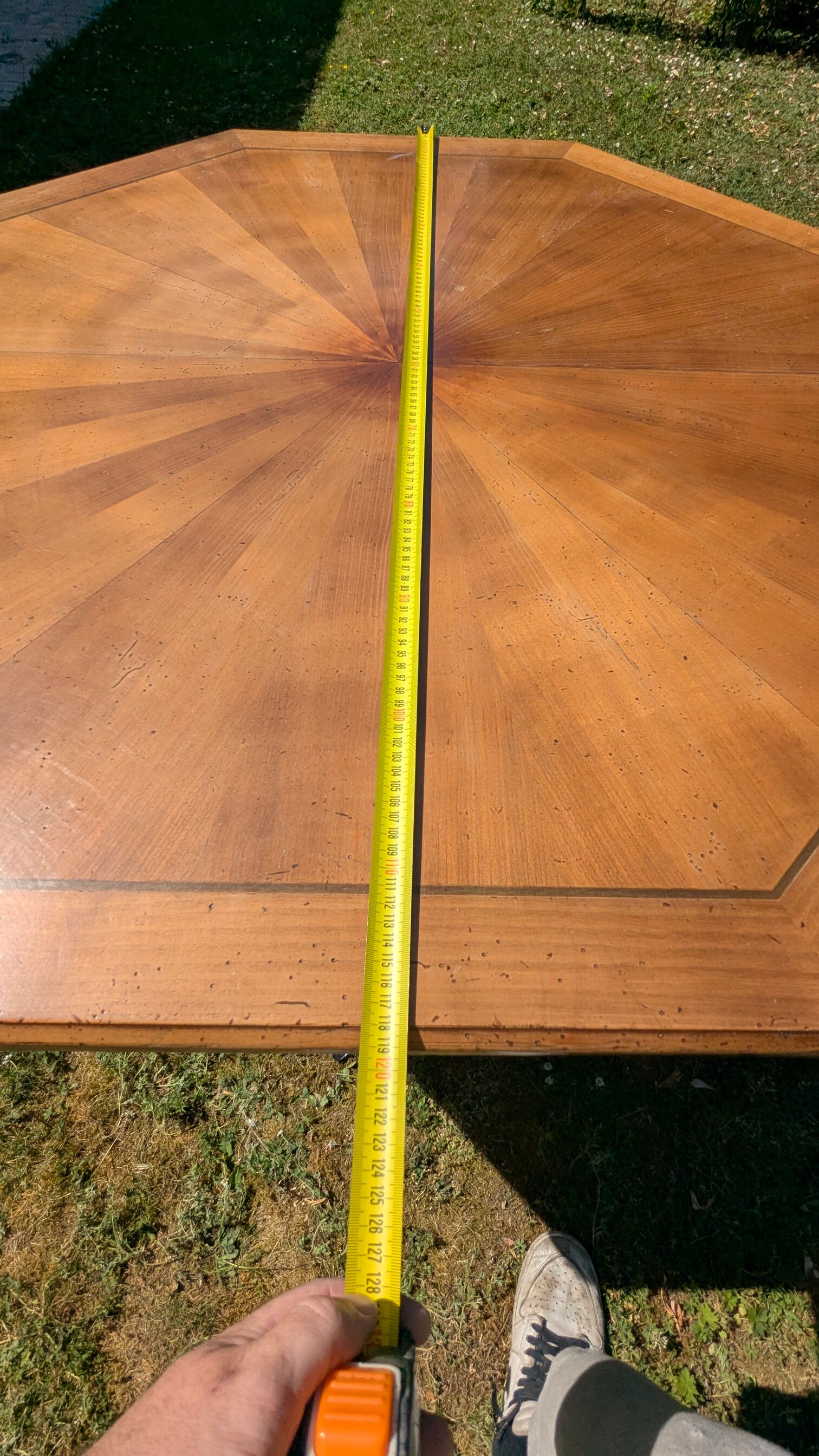 Table de salle à manger octogonale extensible en bois