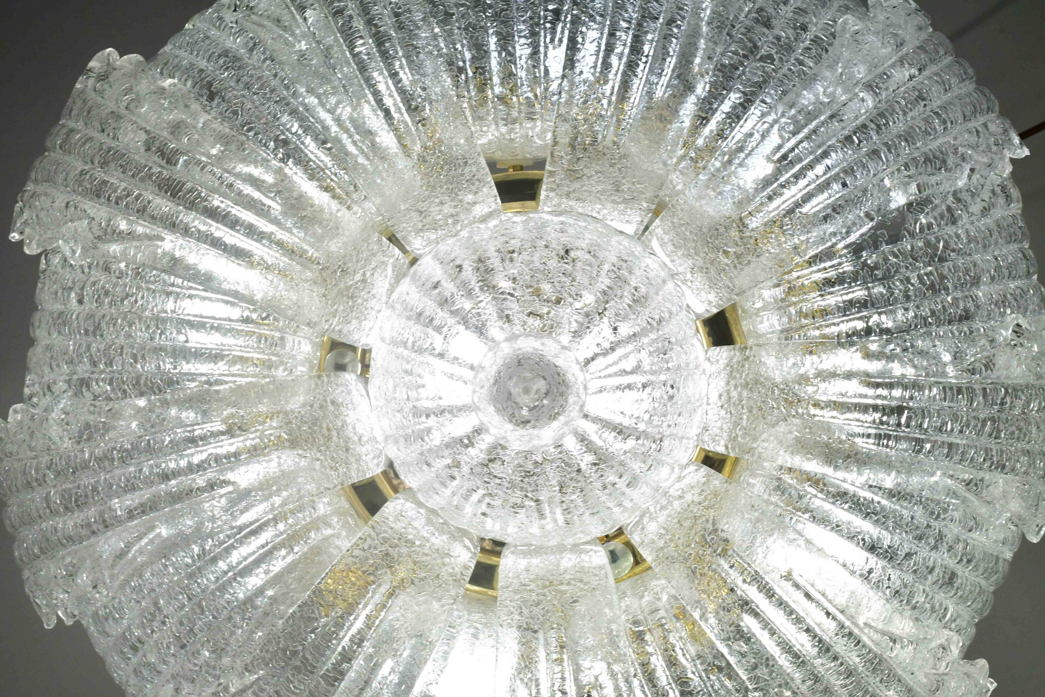 Garda, luxury Italian Murano glass ceiling light or flush mount, 1980s
