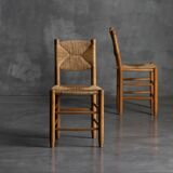 "Bauche" Dining Chairs by Charlotte Perriand for Steph Simon, France, 1950s