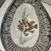 Coupe coquillage poisson céramique années 50 Vallauris