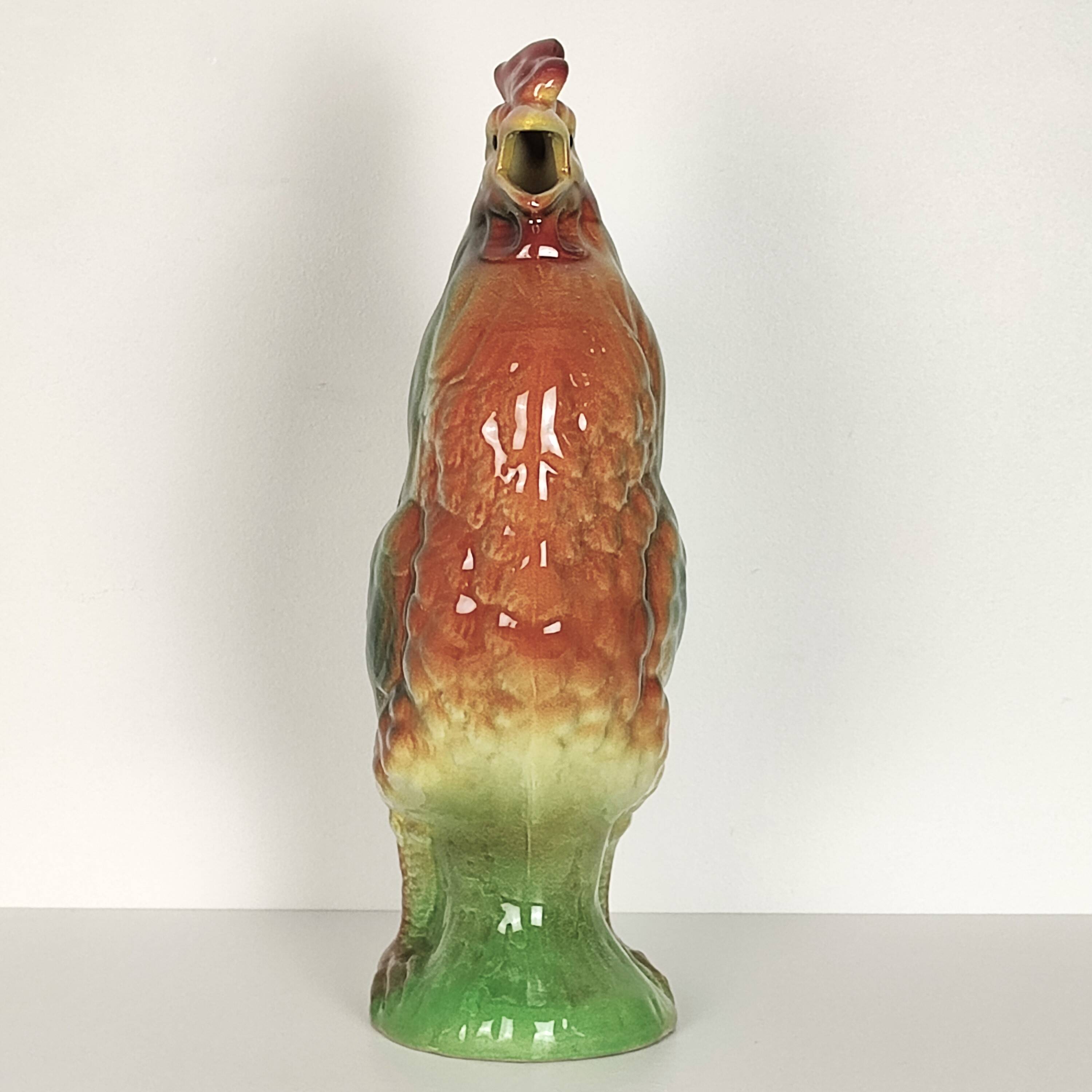 Pichet coq en barbotine