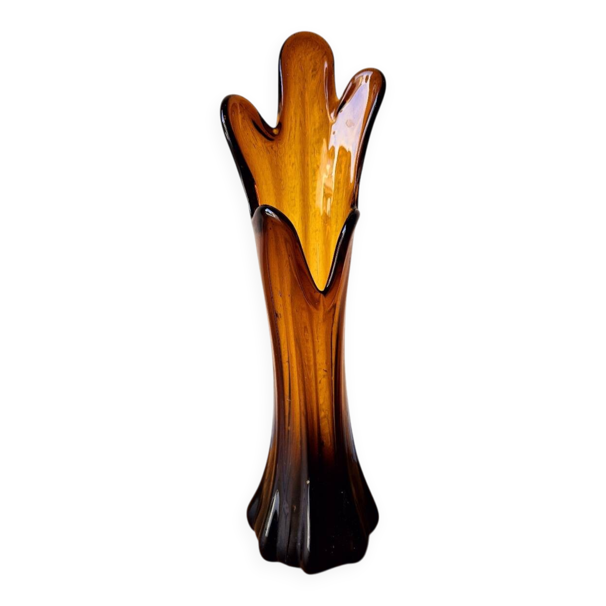 Organic blown glass vase