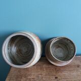 Water butter dish in Puisaye stoneware, Jean-Pierre Prud'homme