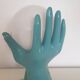 Ceramic and opaline lamp forming two hands, 1970s