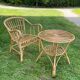 Rattan table and chair set