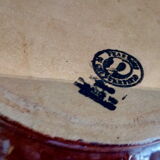 Enamelled sandstone pot