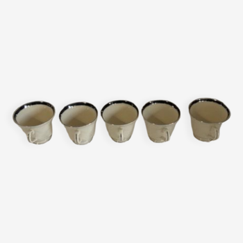 Set of 5 cups lenox - black royale