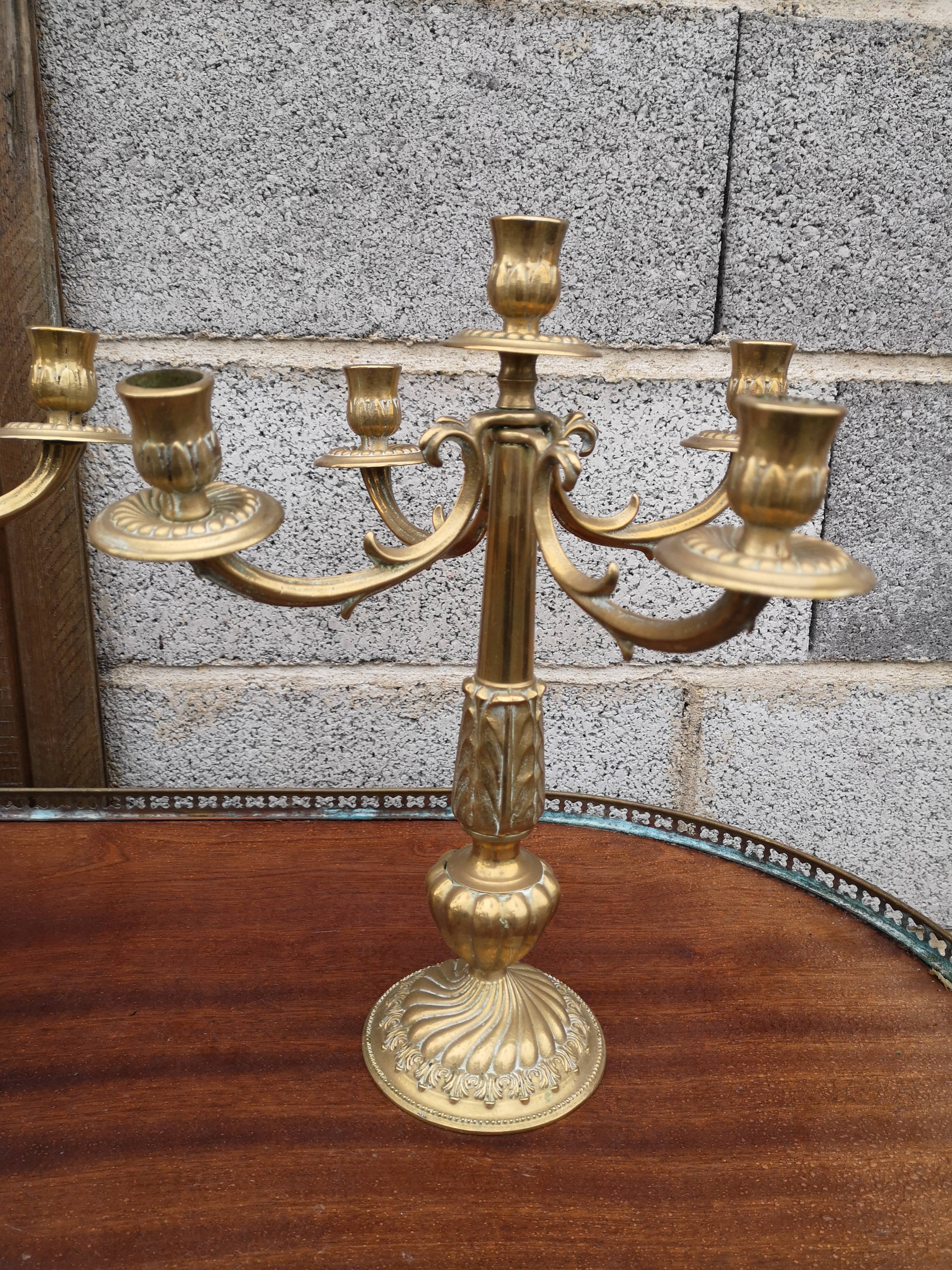 Pair of golden candlesticks