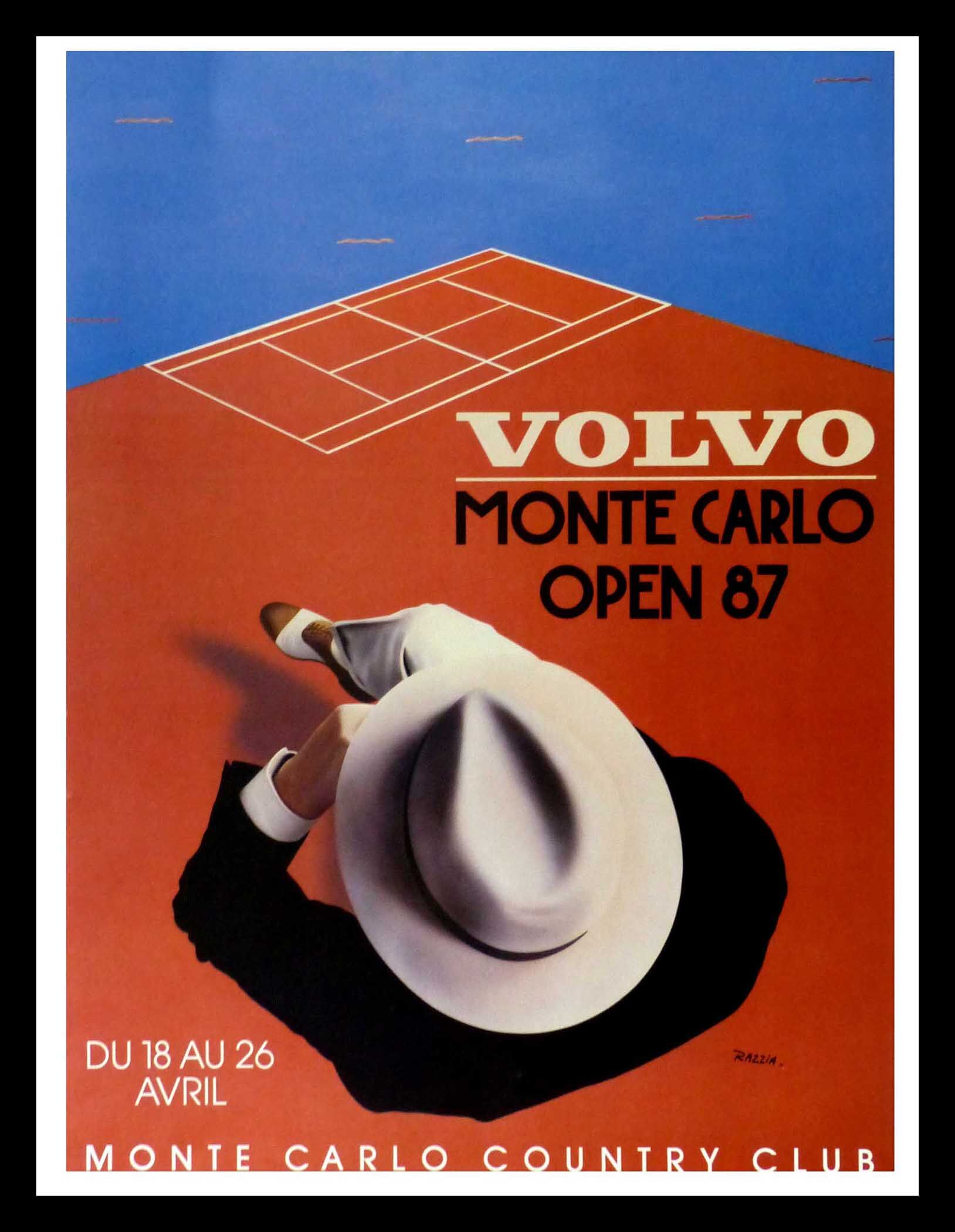 Original poster Volvo Monte Carlo open tennis Razzia