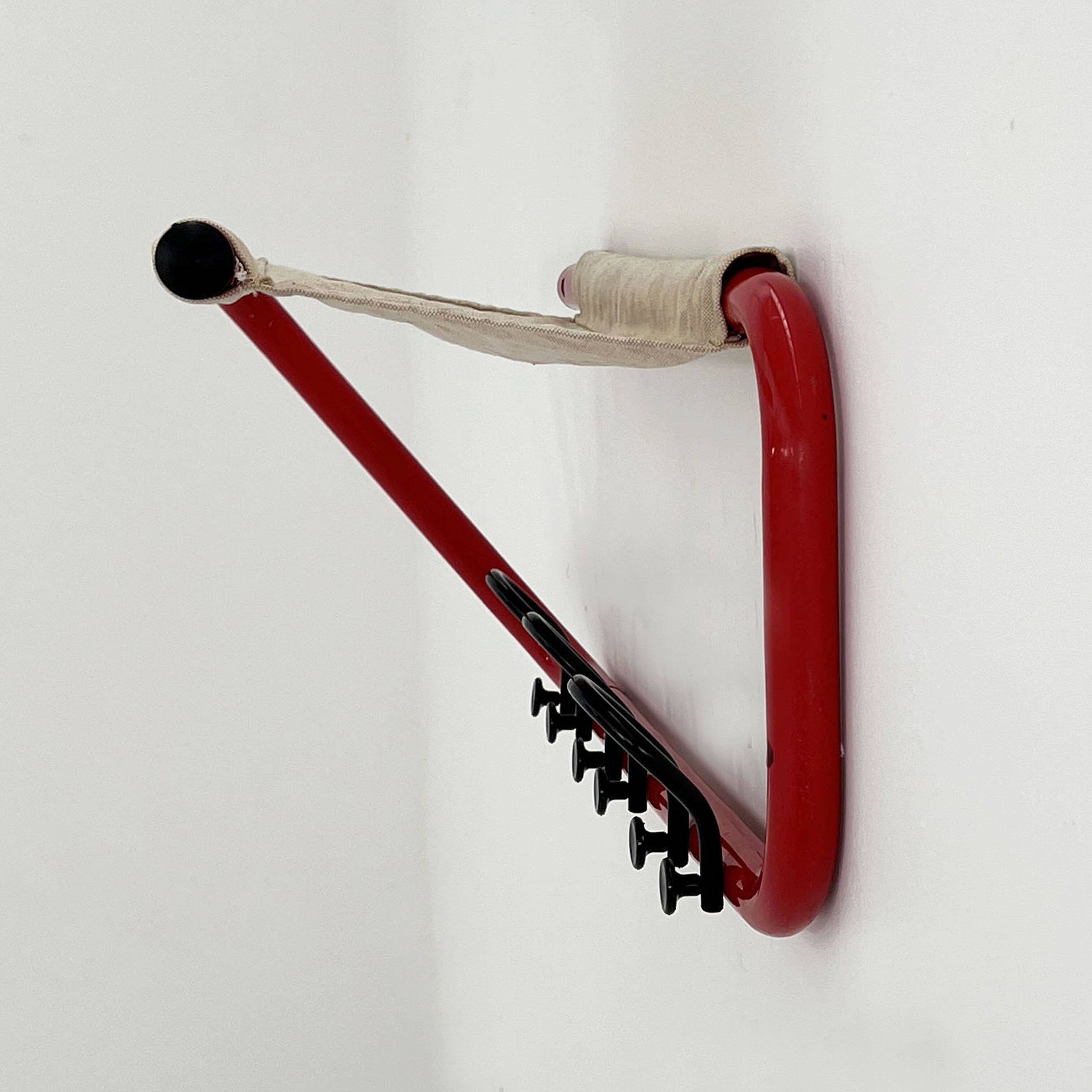 Tubular wall coat rack, 1980