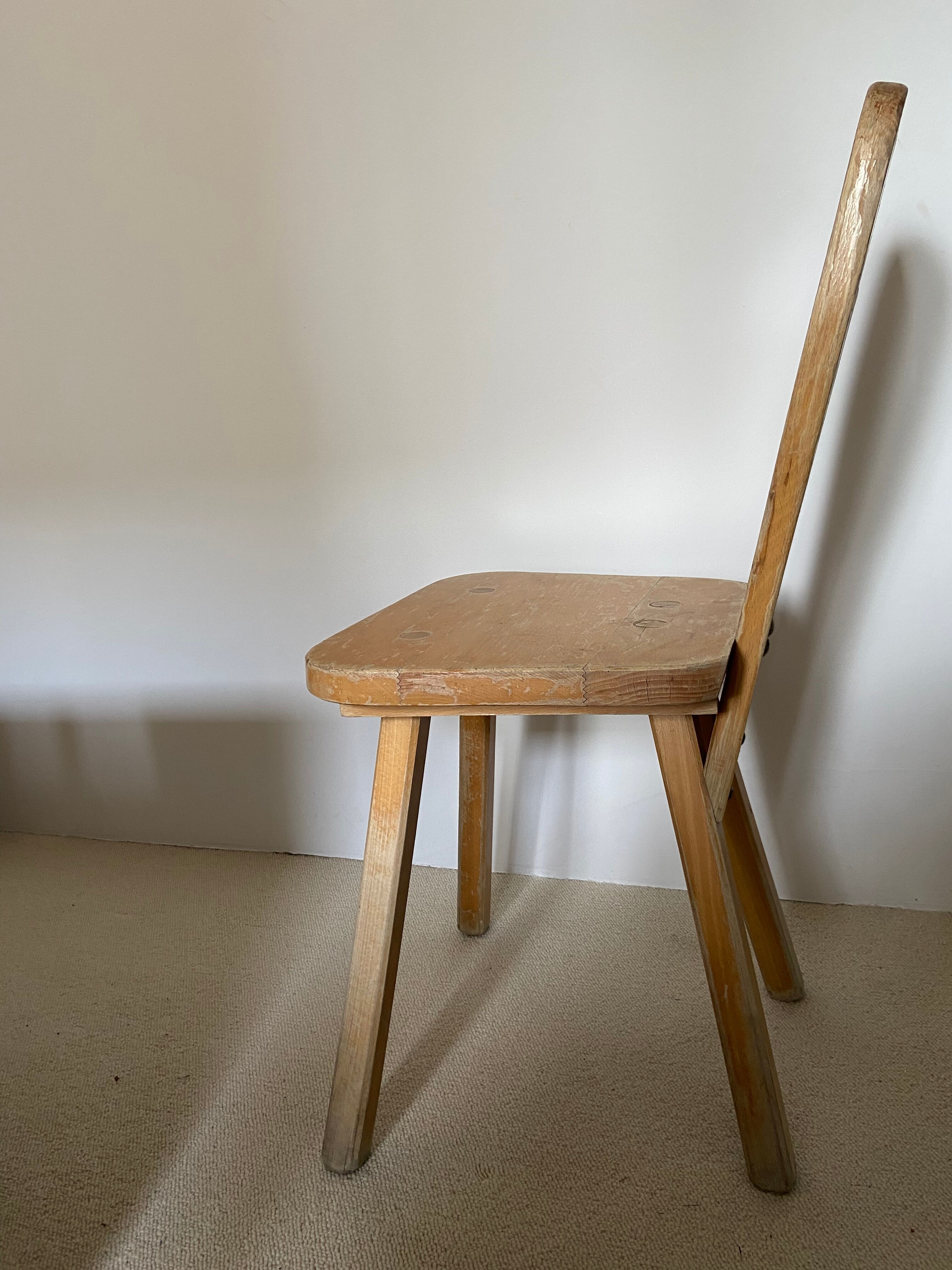 Modernist style wooden chair 1960-70