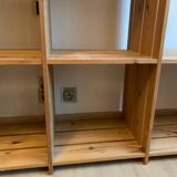 Vintage Mountain Pine Staircase Bookcase Circa 1980