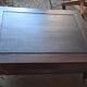 Rectangular coffee table made of exotic solid wood from the 1980s.