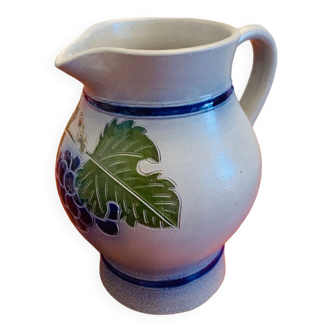 Pitcher / vintage carafe in blue sandstone from Alsace - signed "Fortuné Schmitter"