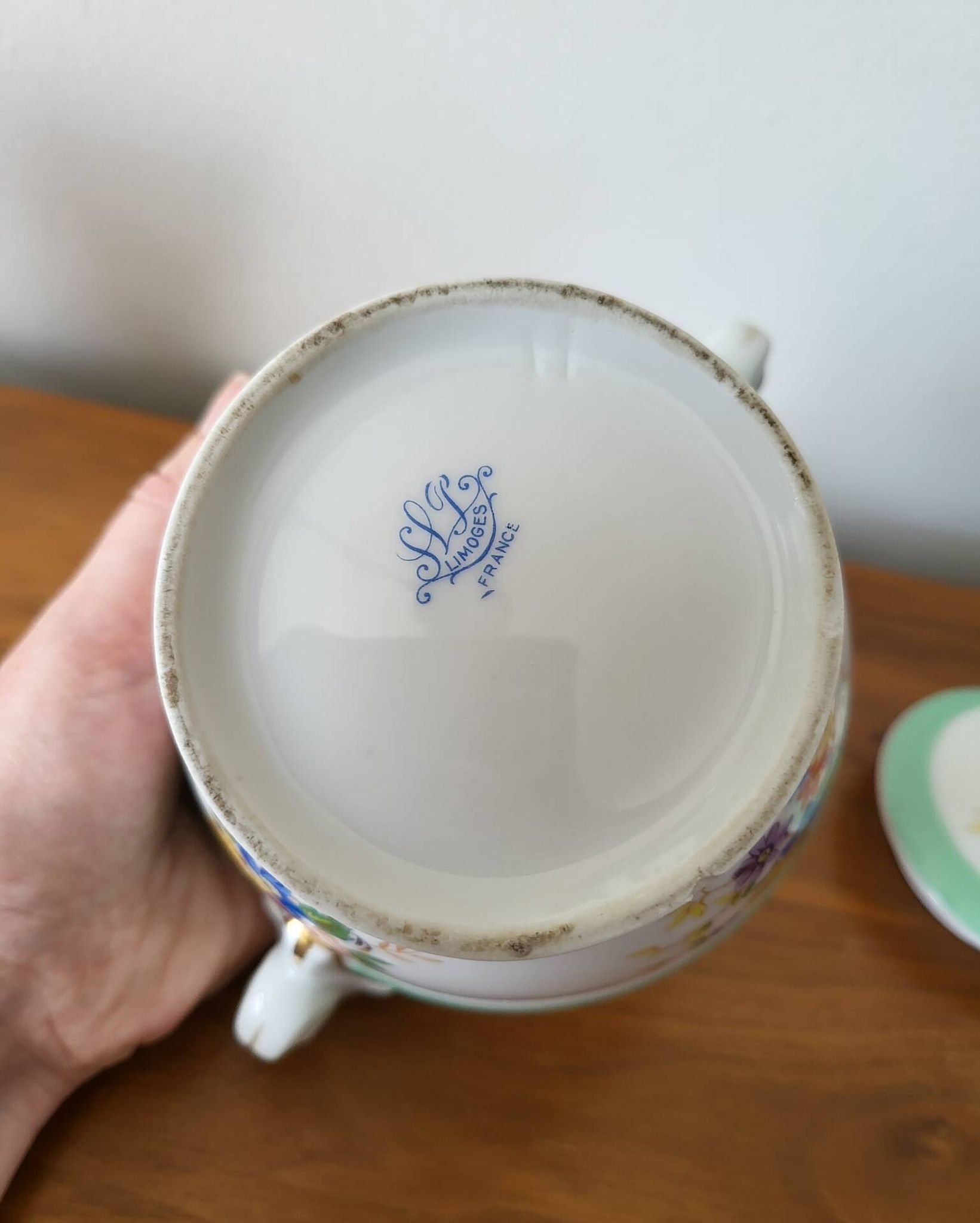 Covered pot, Limoges porcelain sugar bowl