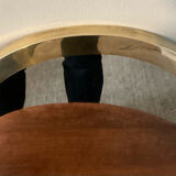 Vintage oval mirror in solid brass