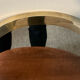 Vintage oval mirror in solid brass