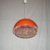 orange pendant light from the 70s
