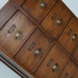 Vintage Dutch Oak Apothecary / Filing Cabinet, 1930s
