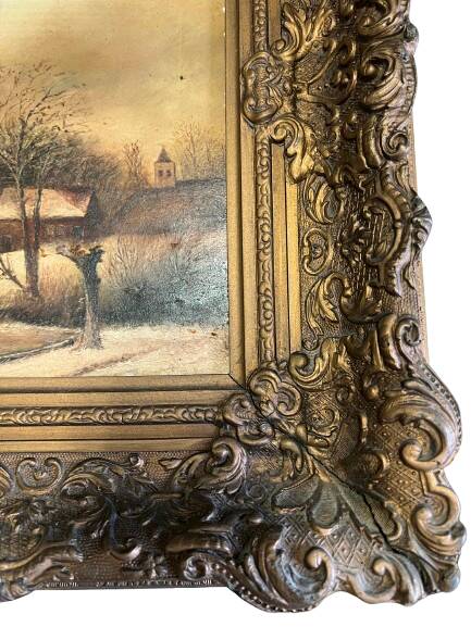Peinture à l'huile d'un paysage